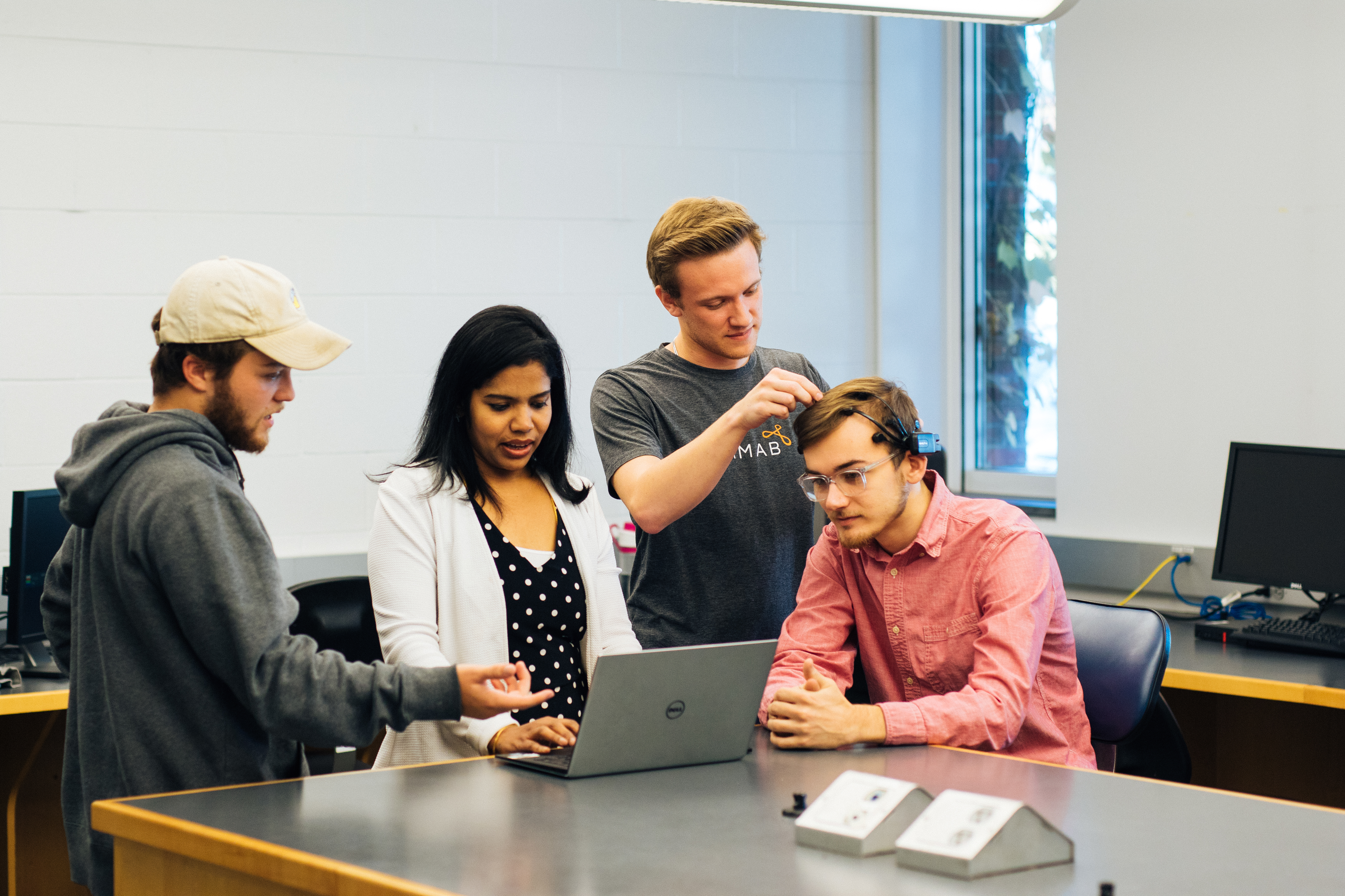 Students and Dr. Cruz collaborating